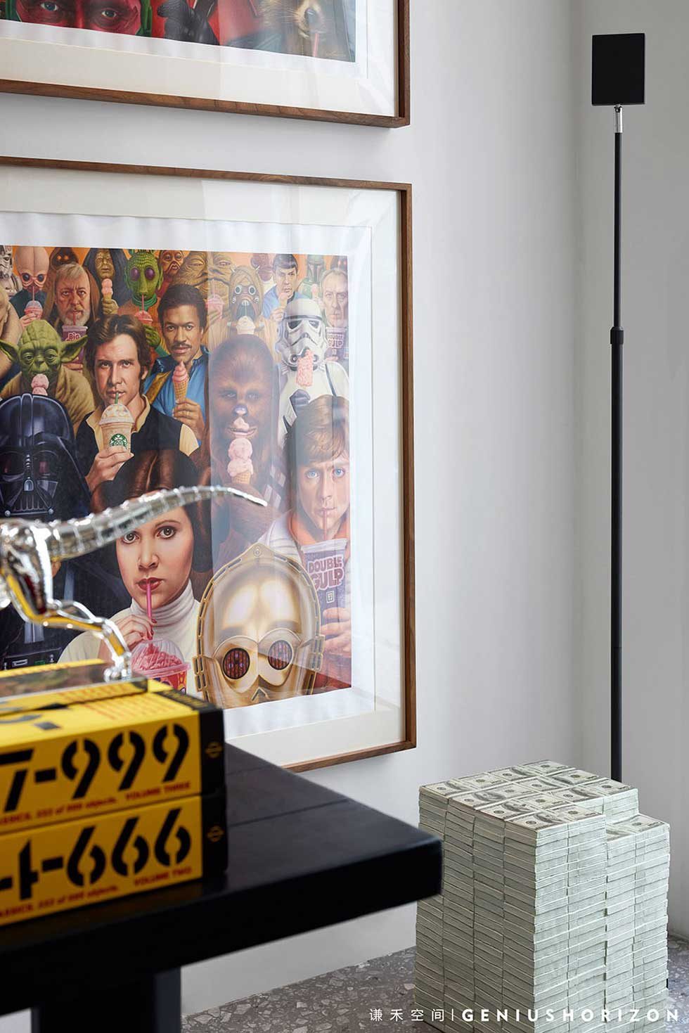 簡約風(fēng)格辦公室休閑廳藝術(shù)掛畫效果圖