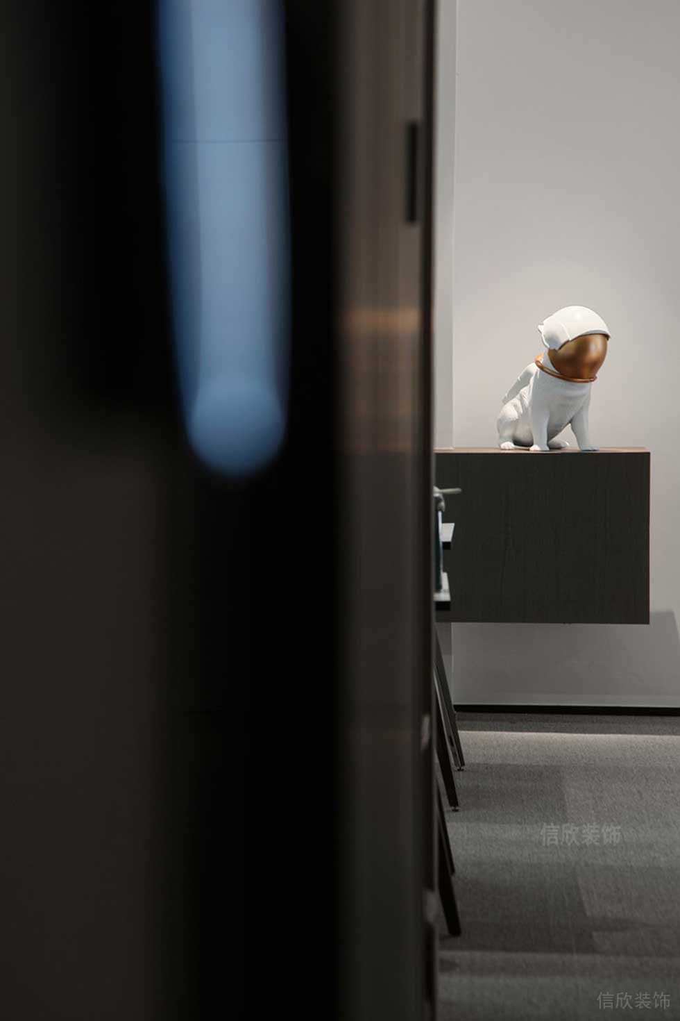 簡約風格辦公室走廊藝術陳設效果圖