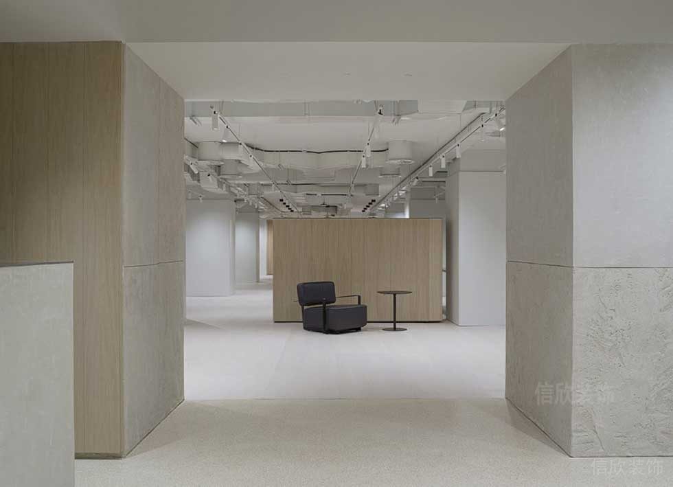 簡約風(fēng)格辦公室裝修案例過道休息區(qū)設(shè)計(jì)圖