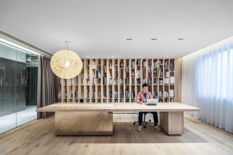 簡約風(fēng)格辦公室裝修案例休閑閱覽室效果圖