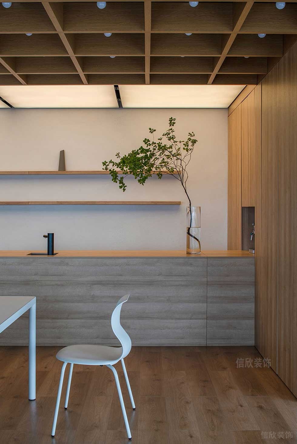 簡(jiǎn)約風(fēng)格辦公室裝修工程茶水間效果圖