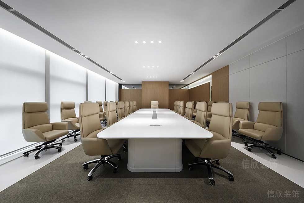 簡約風(fēng)格企業(yè)辦公空間商務(wù)會議室裝修圖