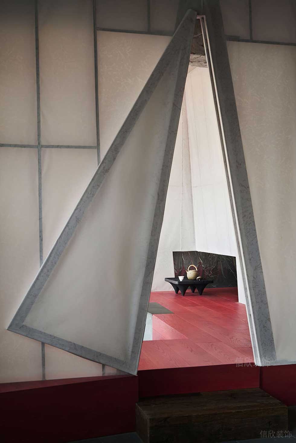 簡約風(fēng)格企業(yè)辦公空間休閑室入口效果圖