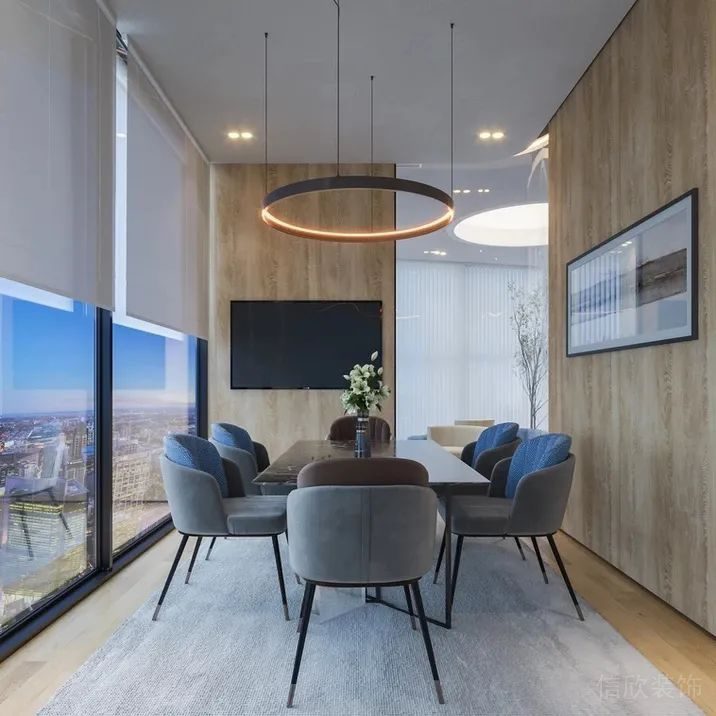 簡約風(fēng)格商業(yè)機(jī)構(gòu)辦公空間接待洽談室效果圖