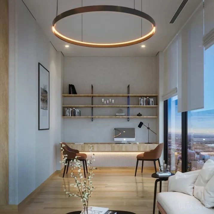 簡(jiǎn)約風(fēng)格公司案例休閑閱覽室設(shè)計(jì)圖