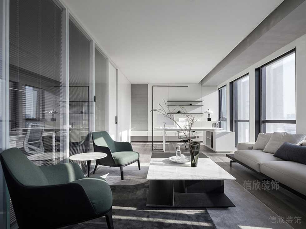 簡約風格公司總經理辦公室裝修圖