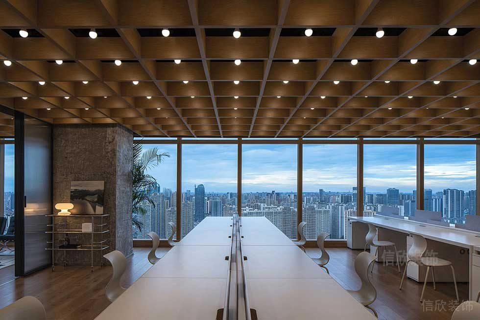 簡約風(fēng)格公司裝修工程辦公大廳效果圖