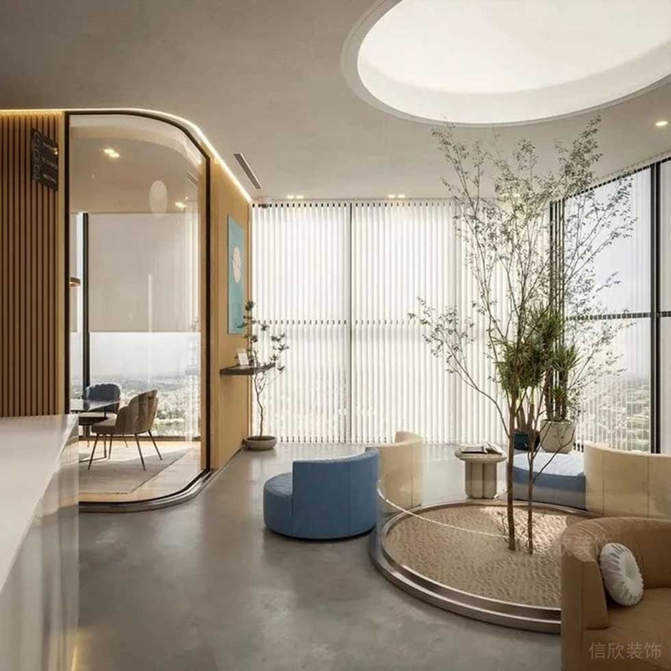 現(xiàn)代北歐風辦公室休閑廳裝修圖