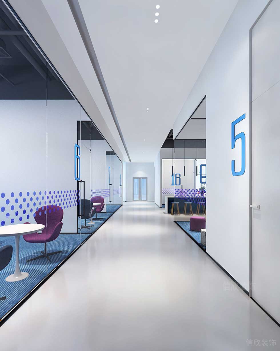 現(xiàn)代風(fēng)格辦公空間走廊區(qū)域裝修圖