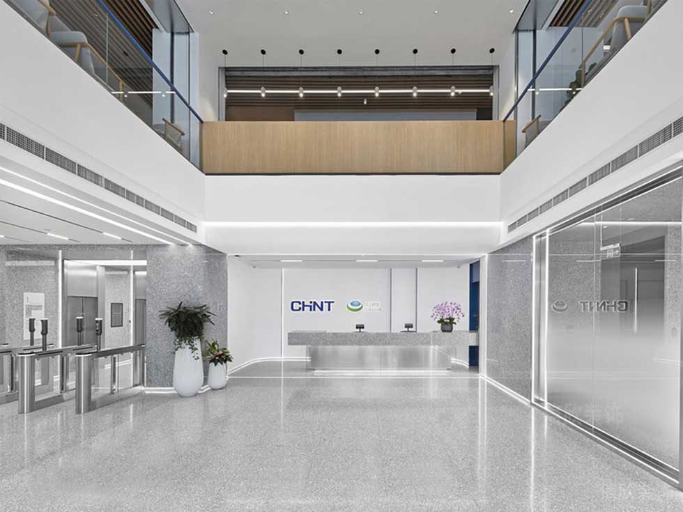 現(xiàn)代風(fēng)格辦公室案例接待大堂裝修圖