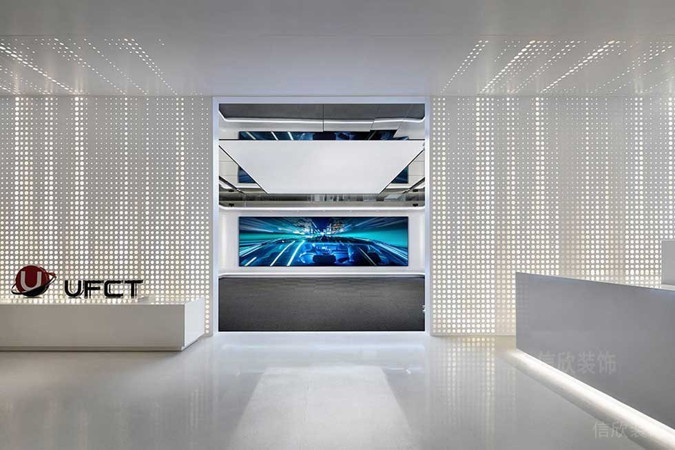 現(xiàn)代風(fēng)格辦公室大堂空間效果圖