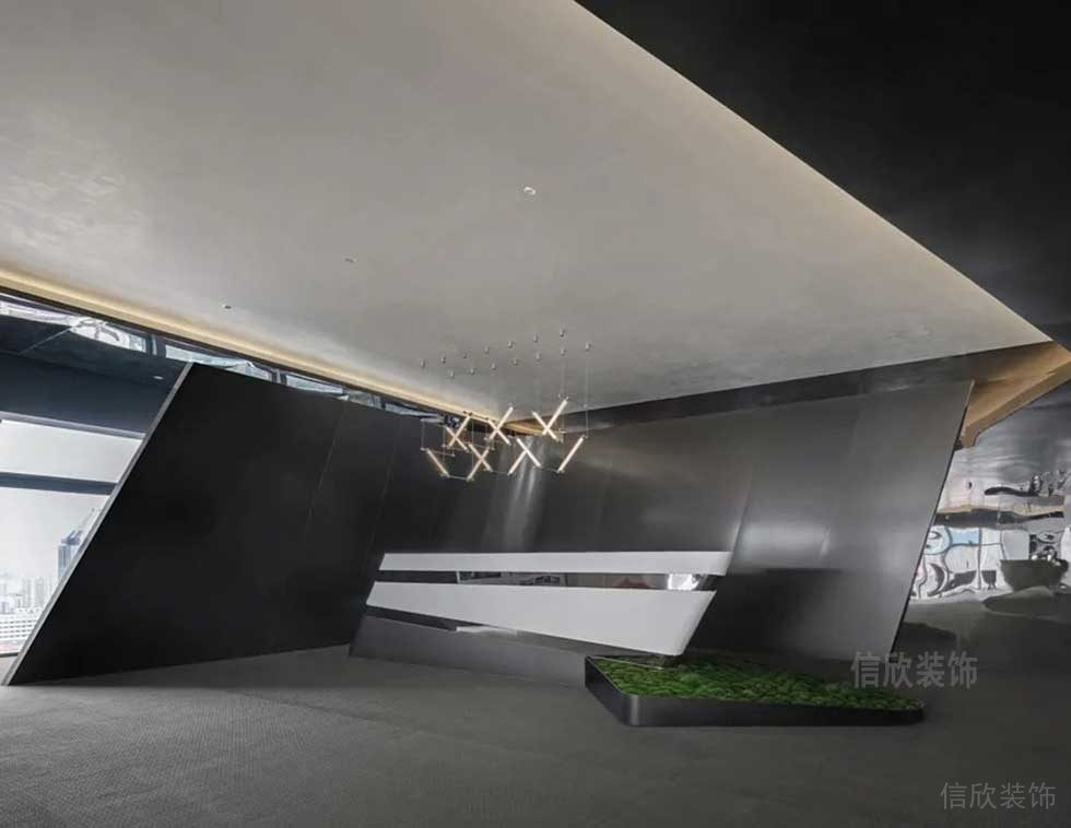 現(xiàn)代風(fēng)格辦公室前臺接待廳裝修圖