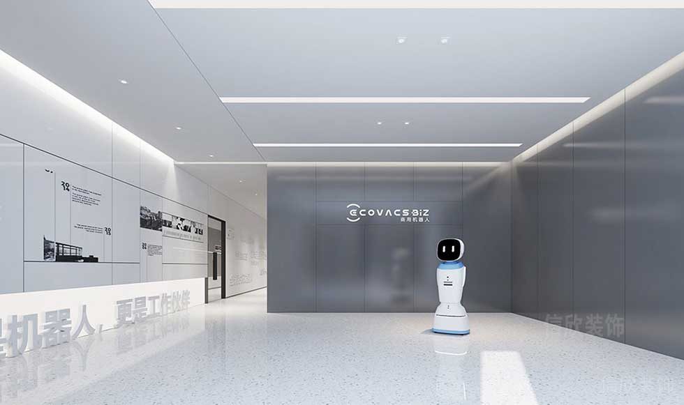 現(xiàn)代風(fēng)格辦公室前廳文化背景墻效果圖