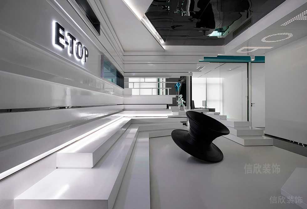 現(xiàn)代風(fēng)格辦公室一層階梯式休息區(qū)裝修圖