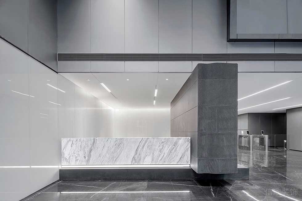 現(xiàn)代風(fēng)格公司前臺(tái)裝修圖