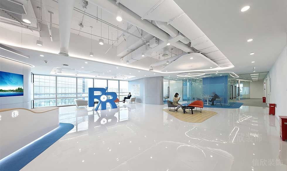 現(xiàn)代簡約風格辦公空間大堂設計圖