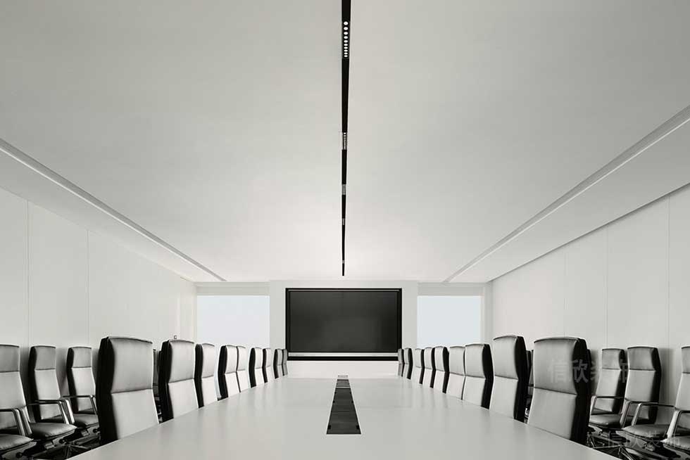 現(xiàn)代簡(jiǎn)約風(fēng)格辦公空間商務(wù)大型會(huì)議室效果圖