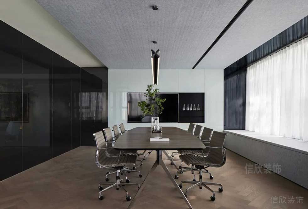 現(xiàn)代簡約風(fēng)格辦公空間裝修工程會議室效果圖