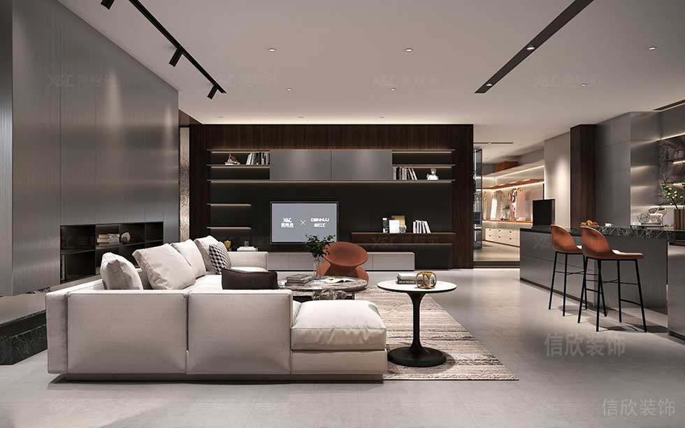 現(xiàn)代簡約風(fēng)格辦公室茶水休閑廳裝修圖