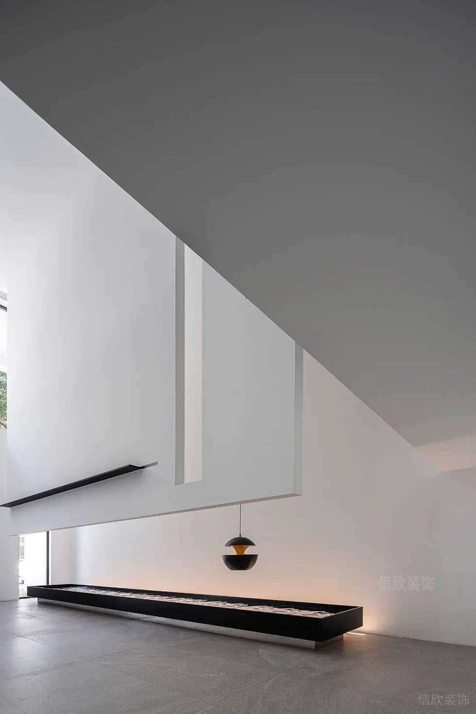 現(xiàn)代簡約風(fēng)格辦公室大堂藝術(shù)水景裝修圖