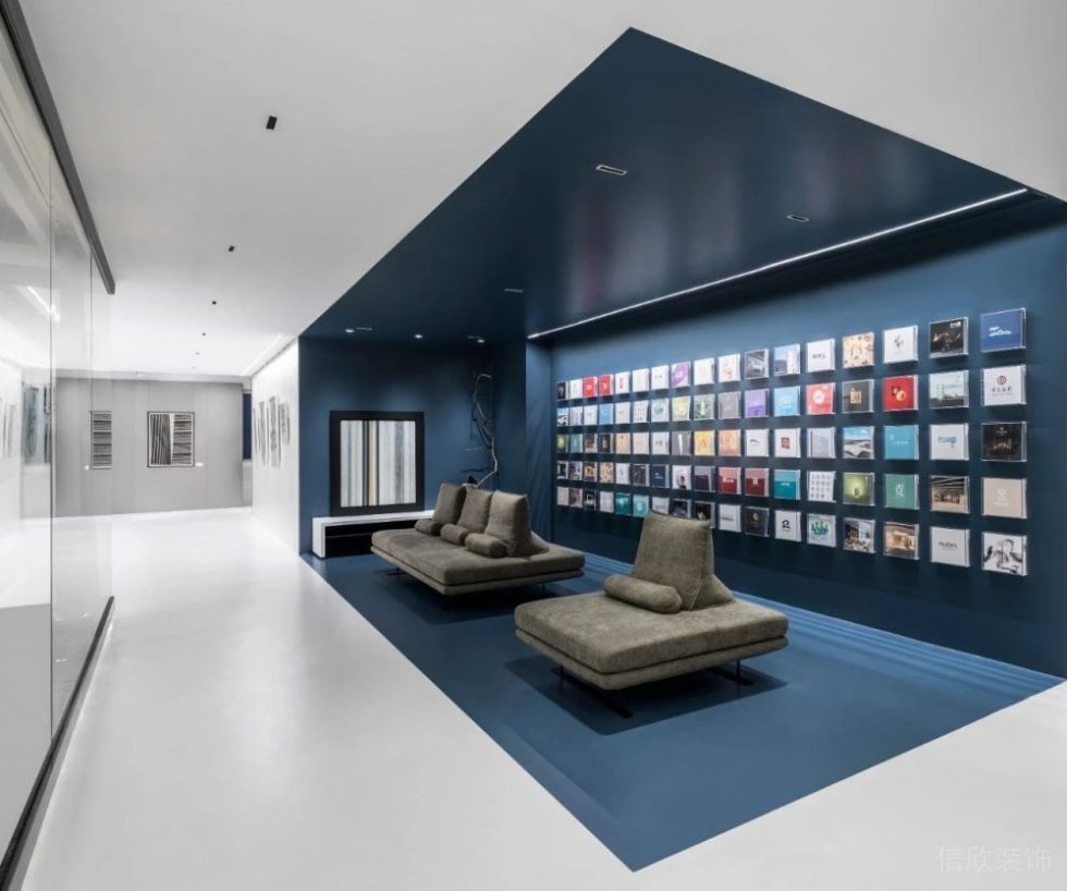 現(xiàn)代簡約風(fēng)格辦公室過道休閑閱覽區(qū)效果圖