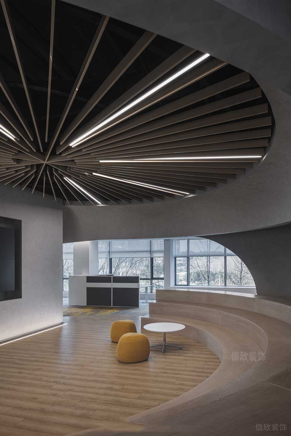 現(xiàn)代簡約風(fēng)格辦公室階梯式休閑廳設(shè)計(jì)圖