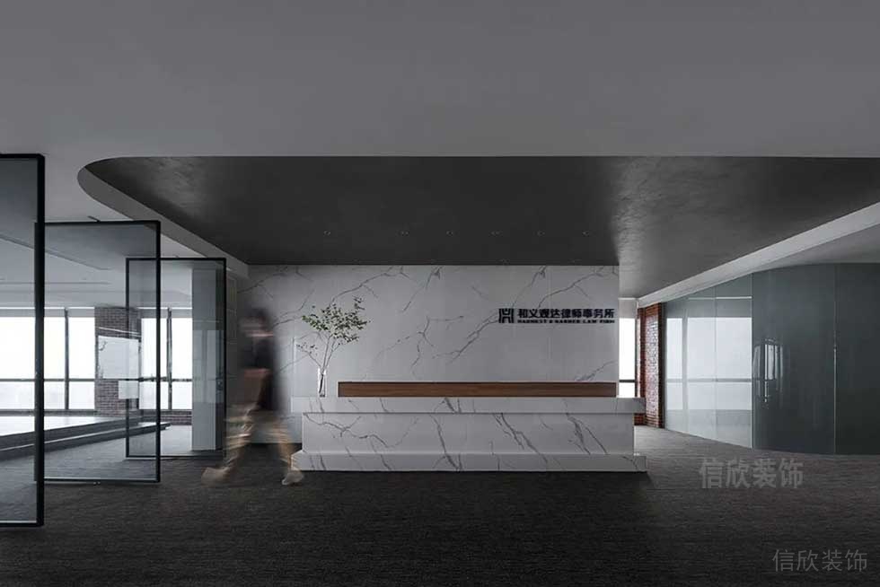 現(xiàn)代簡(jiǎn)約風(fēng)格辦公室前臺(tái)接待區(qū)裝修圖