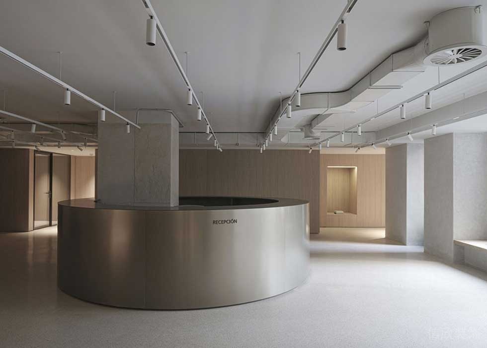 現(xiàn)代簡(jiǎn)約風(fēng)格辦公室前臺(tái)效果圖