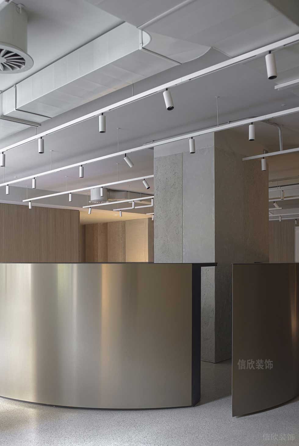 現(xiàn)代簡(jiǎn)約風(fēng)格辦公室前臺(tái)裝修圖