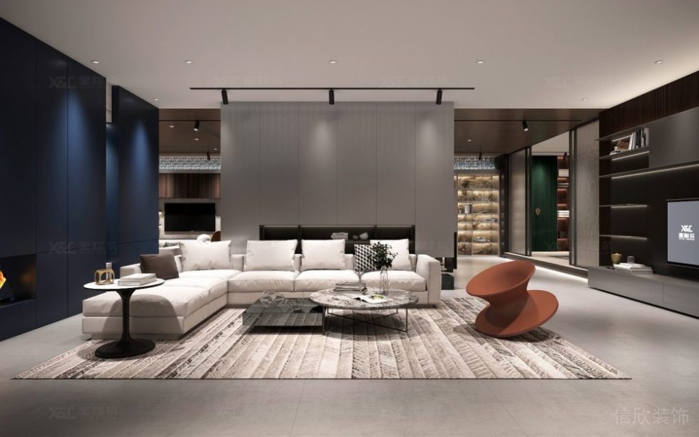 現(xiàn)代簡約風(fēng)格辦公室休閑接待廳設(shè)計(jì)圖