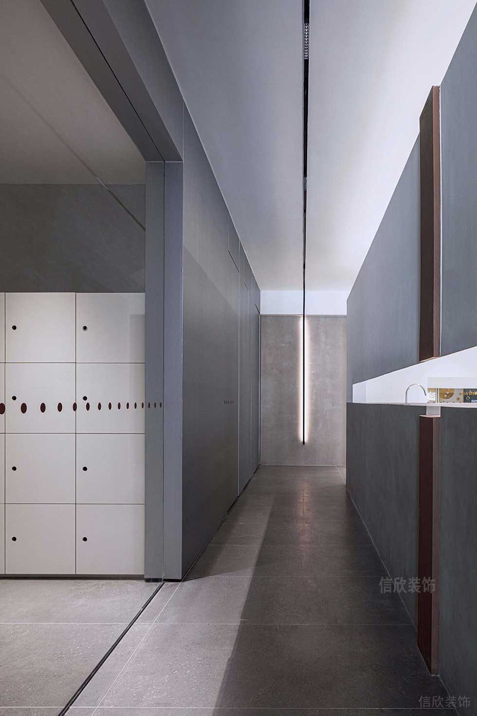 現(xiàn)代簡約風格辦公室走廊空間效果圖