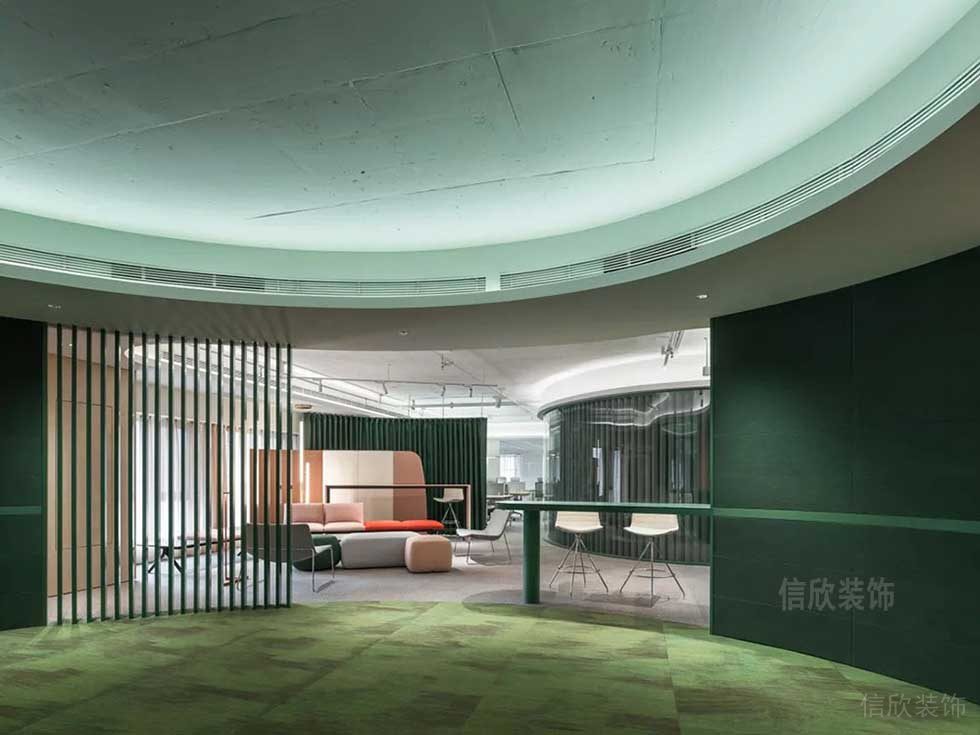現(xiàn)代簡(jiǎn)約風(fēng)格辦公室中庭休閑廳效果圖