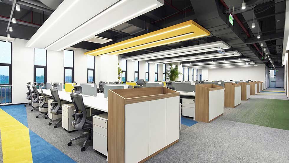 現(xiàn)代簡約風(fēng)格商務(wù)公司案例辦公區(qū)效果圖