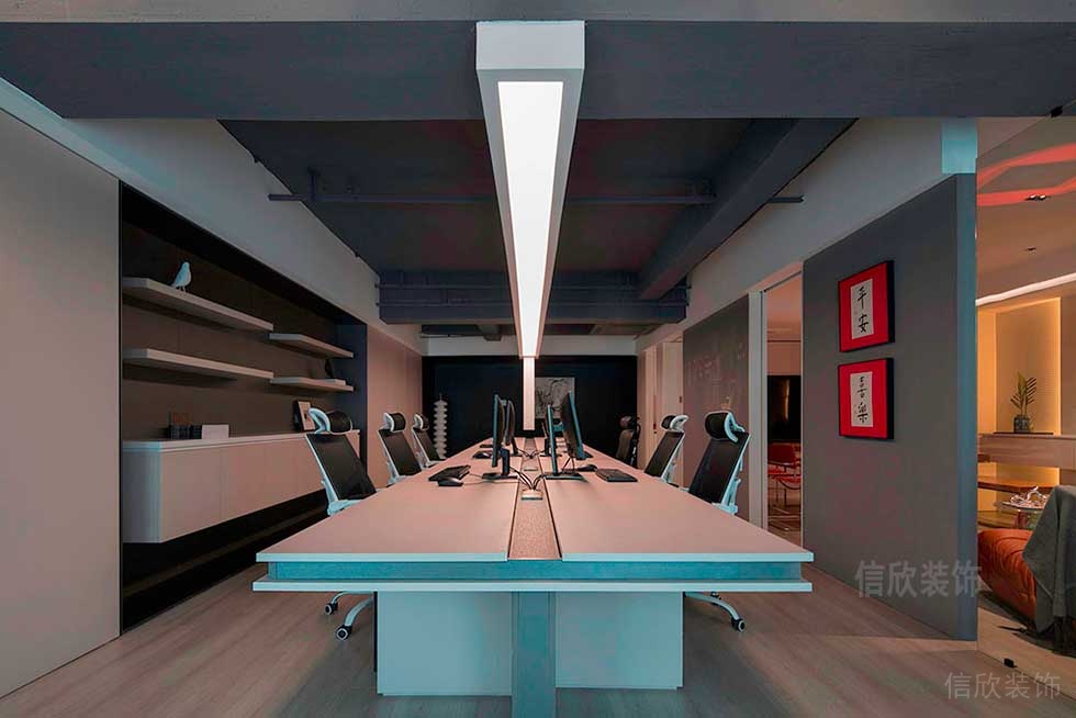 現(xiàn)代簡約風(fēng)格公司案例辦公區(qū)裝修圖