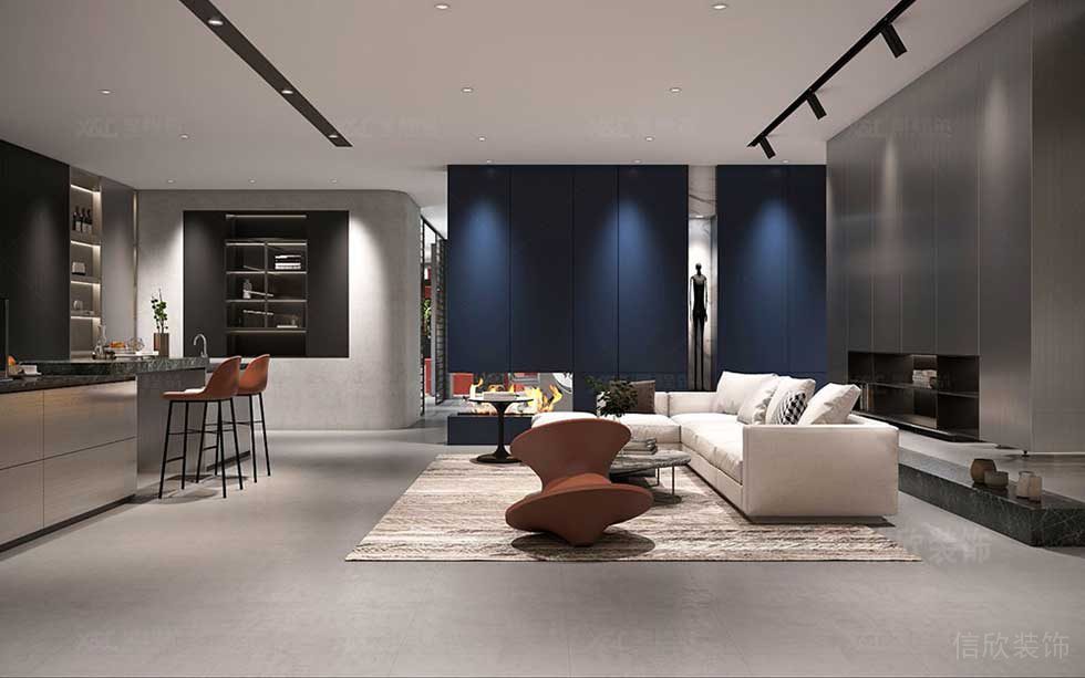 現(xiàn)代簡約風(fēng)格公司案例茶水休閑廳效果圖