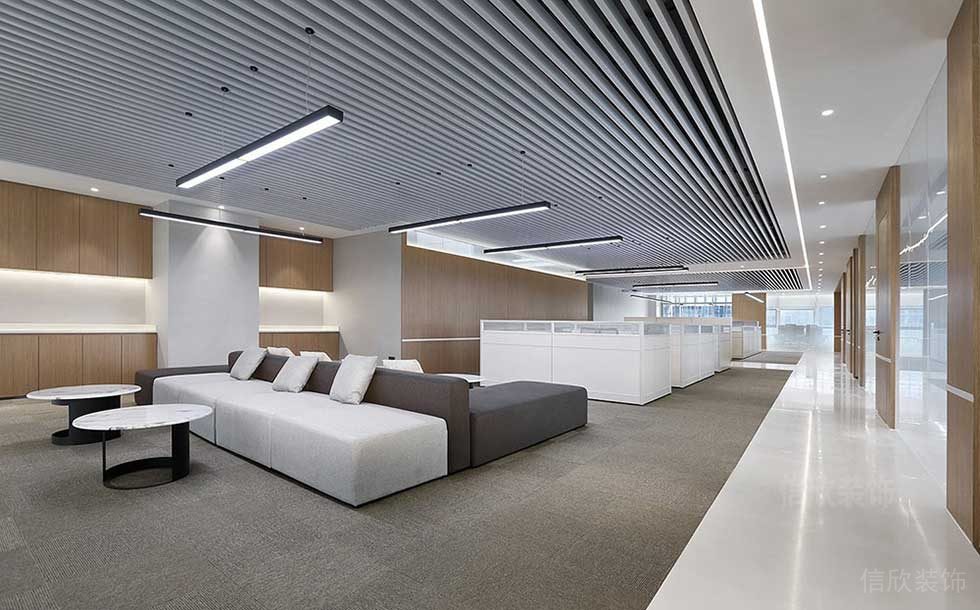 現(xiàn)代簡(jiǎn)約風(fēng)格公司空間辦公大廳裝修圖
