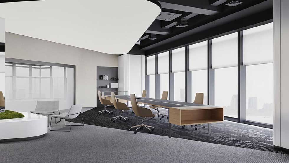 現(xiàn)代簡(jiǎn)約風(fēng)格公司空間多功能辦公區(qū)裝修圖