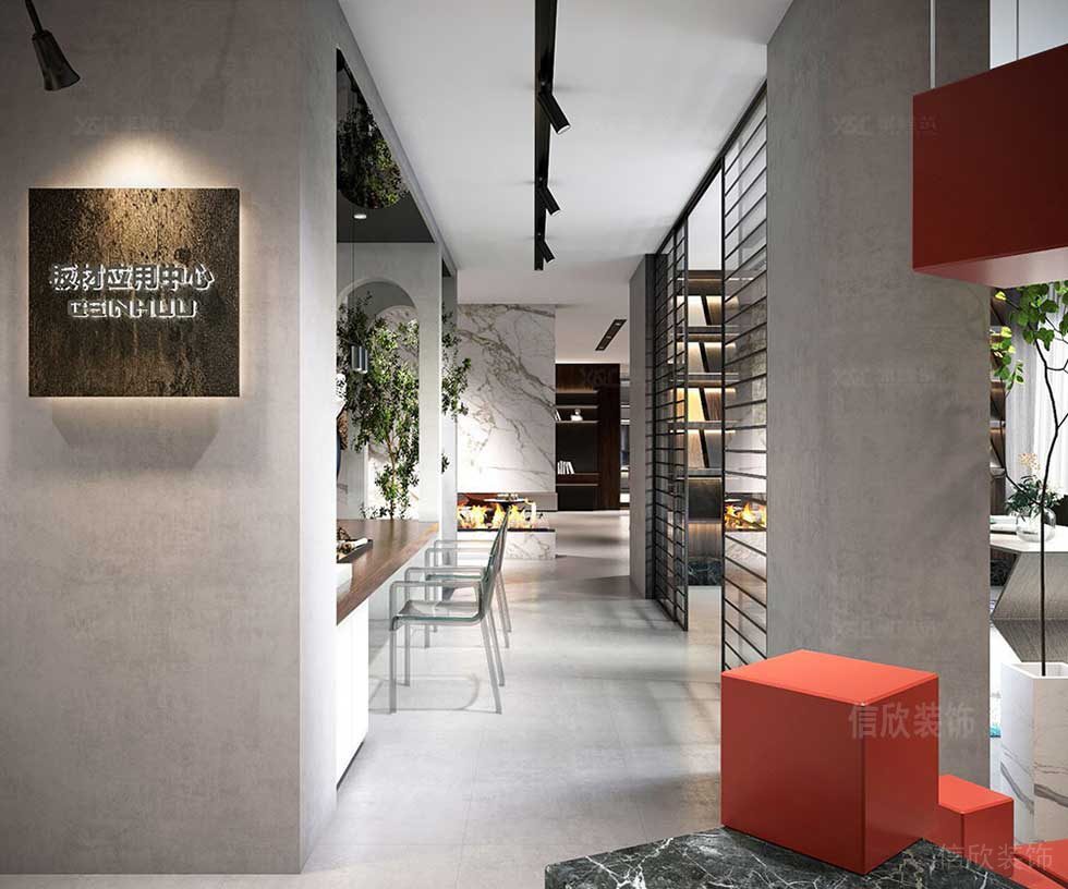 現(xiàn)代簡(jiǎn)約風(fēng)格公司休閑區(qū)走廊裝修圖