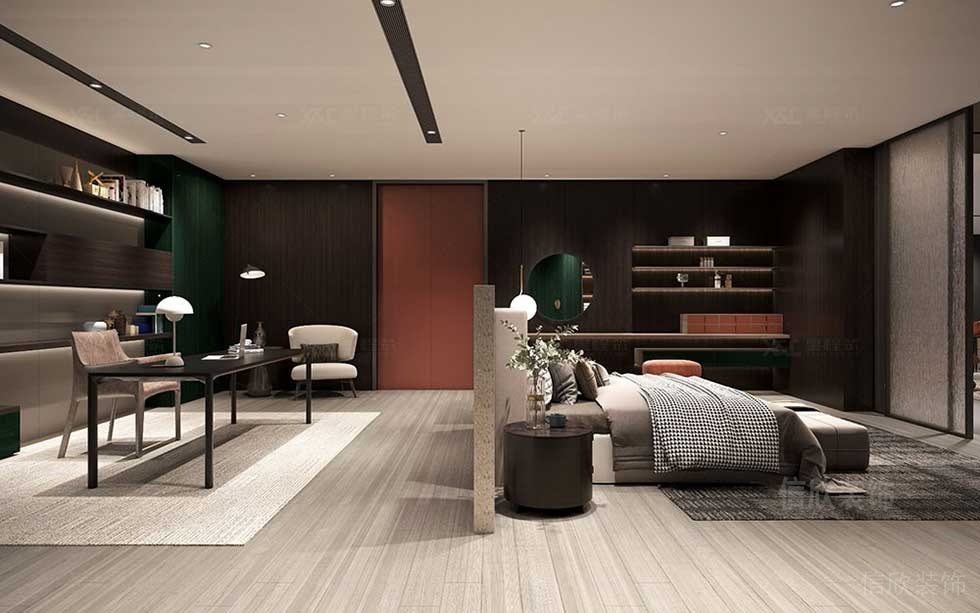 現(xiàn)代簡(jiǎn)約風(fēng)格公司總裁辦公室裝修圖