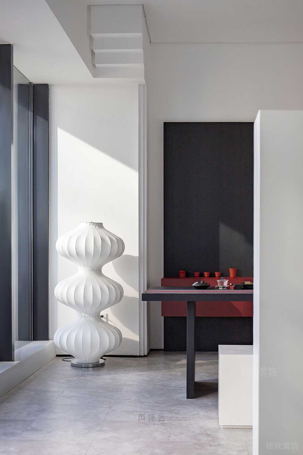 新中式風(fēng)格辦公場所茶室裝修圖