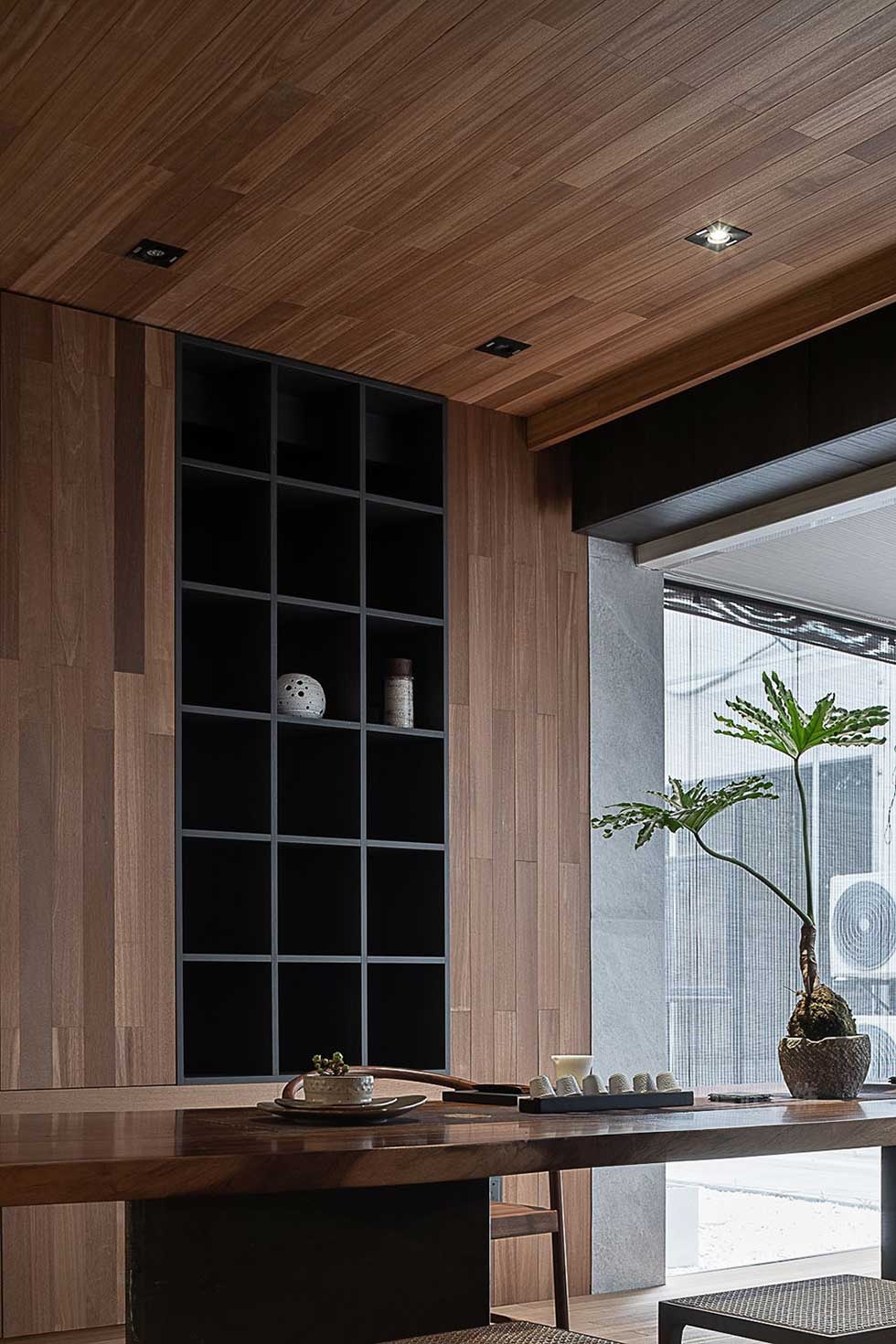 新中式風格企業(yè)辦公空間茶室裝修圖