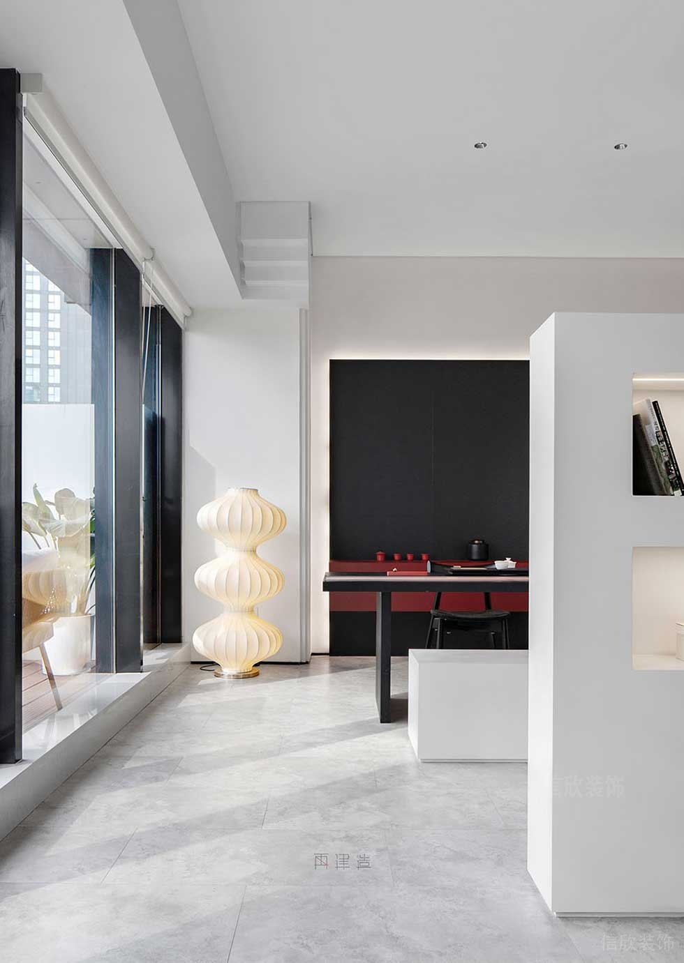 新中式風格藝術(shù)機構(gòu)辦公空間茶室效果圖