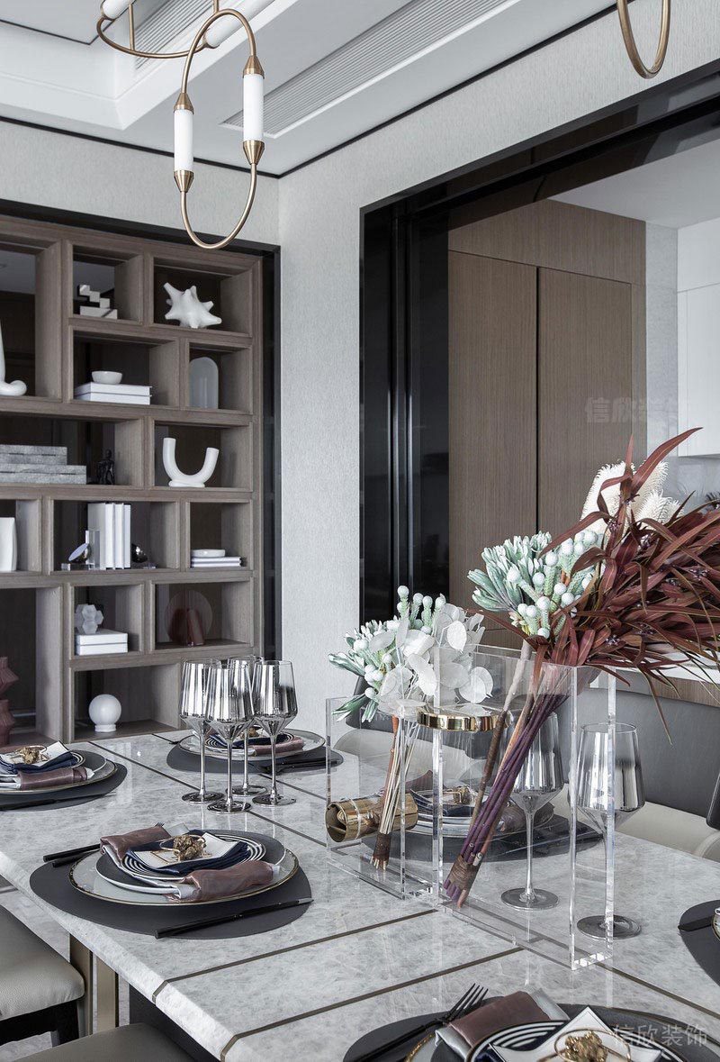 深圳寶安潤科華府家居新房現(xiàn)代風格裝修設(shè)計案例 餐廳