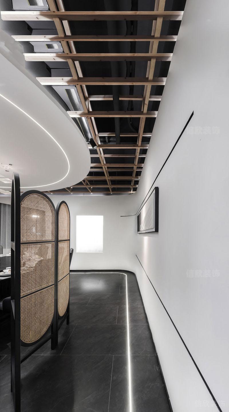 鹽田餐廳裝修設(shè)計效果圖包間屏風