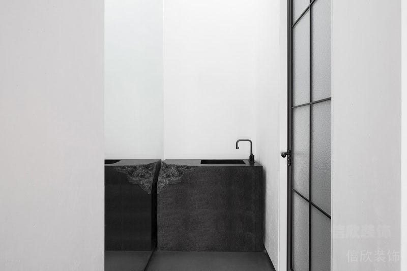 南山餐廳裝修設(shè)計效果圖洗手區(qū)