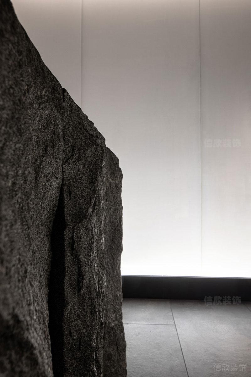 龍崗新中式風格餐廳裝修設計效果圖石藝景觀細節(jié)