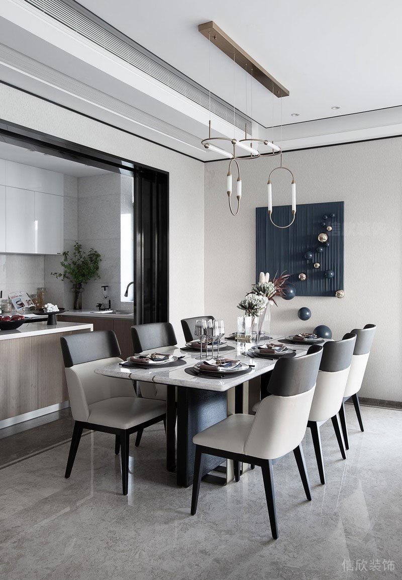 深圳寶安潤科華府家居新房現(xiàn)代風格裝修設(shè)計案例 餐廳