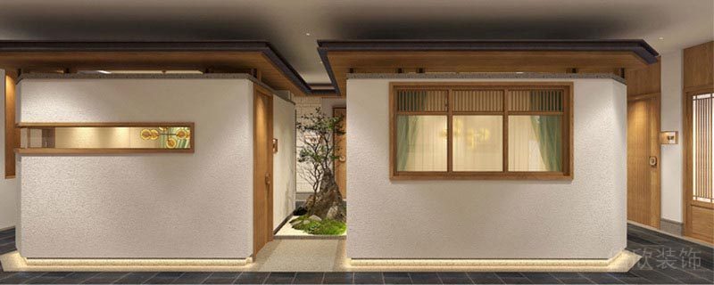 深圳福田餐飲飯館湯包裝修設(shè)計(jì)圖墻面藝術(shù)肌理涂料