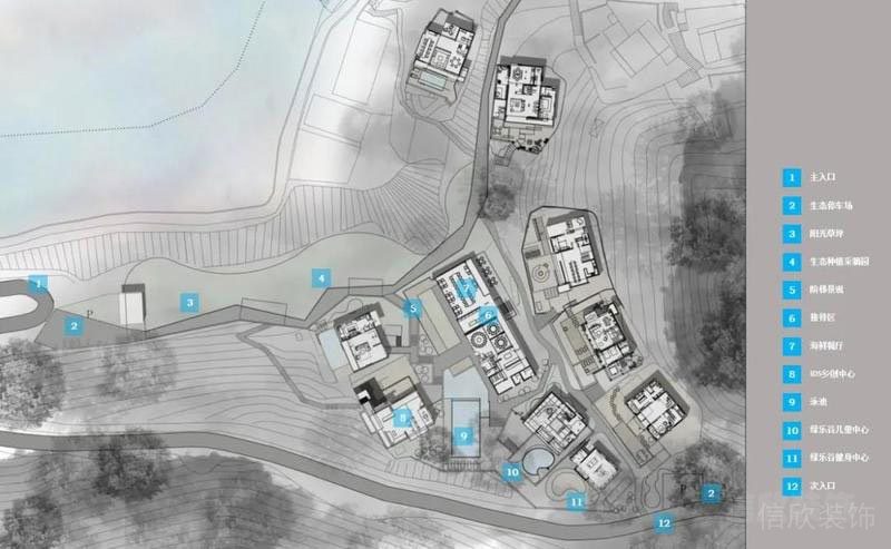 南山餐廳裝修設(shè)計效果圖平面分布圖