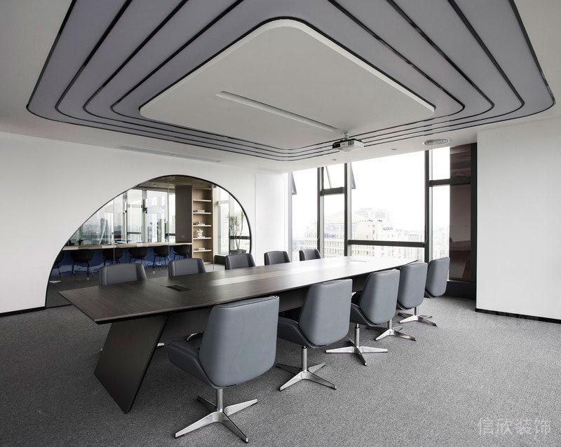 造型多變的世界金融中心公司辦公室裝修設(shè)計